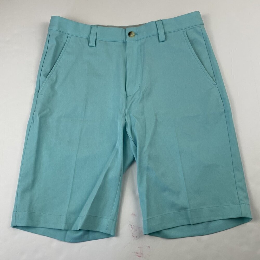 Greg Norman ML75 Microlux Golf Shorts Men’s 30 Baby Blue Chinos Logo Athleisure